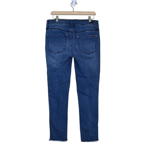 Seven7 Premium Womens 12 Skinny Distressed Raw Hem Jeans - Picture 2 of 11